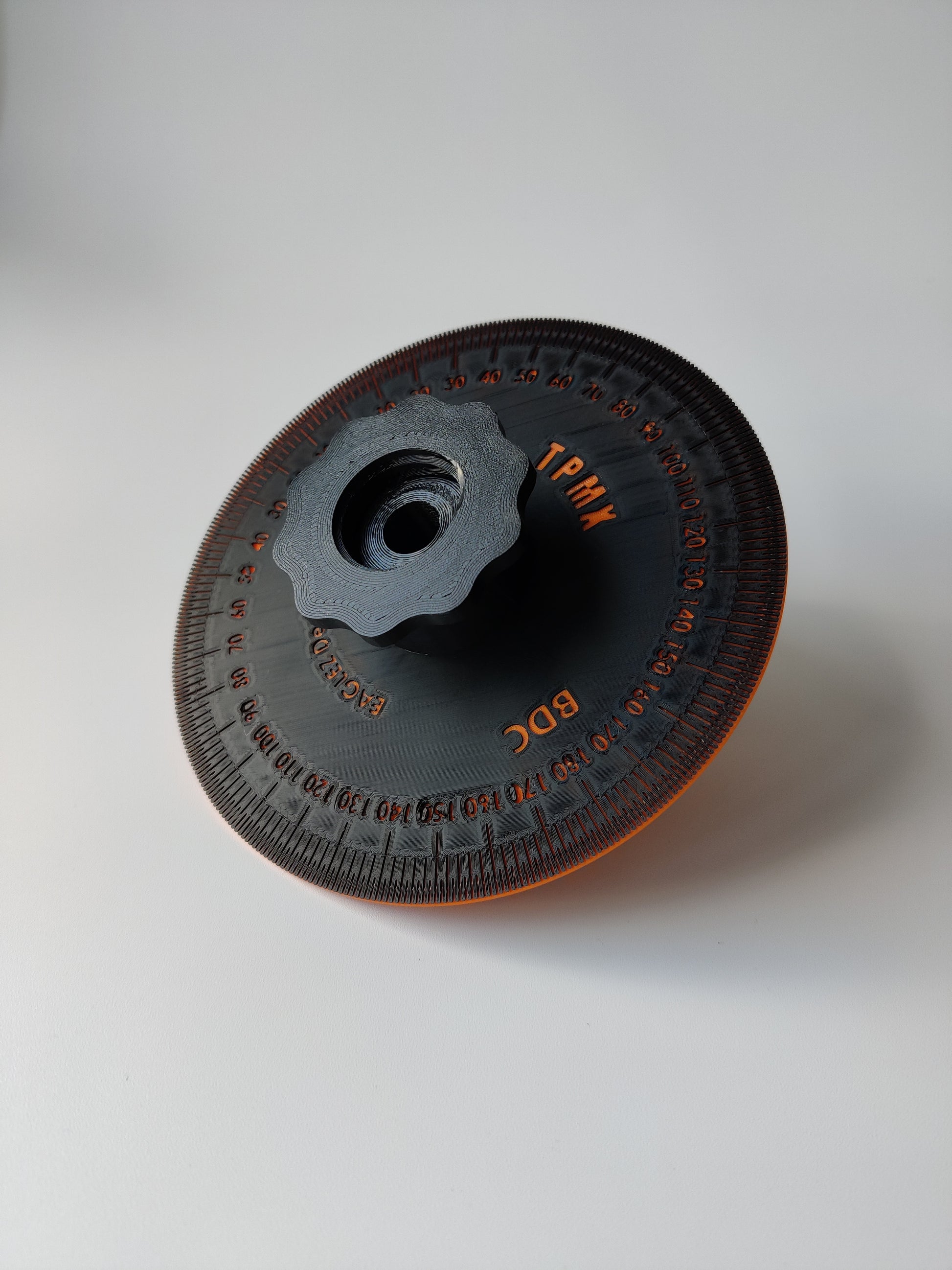 3D-geprinte gradenschijf voor het afstellen van de motortiming