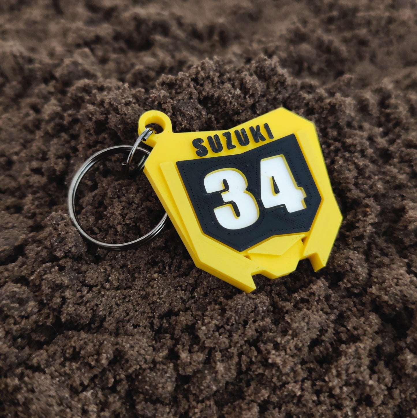 gepersonaliseerde Suzuki motocross sleutelhanger